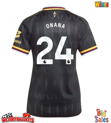Aston Villa Amadou Onana #24 Replica Away Stadium Shirt for Women 2026-27 Short Sleeve